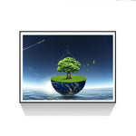 Full Drill - 5D DIY Diamond Painting Kits Fantasy Mystical Tree Island - NEEDLEWORK KITS