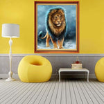 Full Drill - 5D DIY Diamond Painting Kits Cartoon Winter Cool Lion - NEEDLEWORK KITS