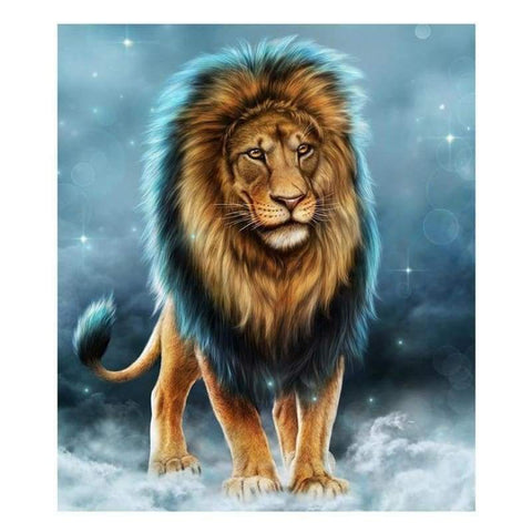 Full Drill - 5D DIY Diamond Painting Kits Cartoon Winter Cool Lion - NEEDLEWORK KITS