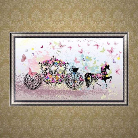 Full Drill - 5D DIY Diamond Painting Kits Cartoon Cinderella Carriage - NEEDLEWORK KITS