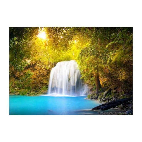 Full Drill - 5D DIY Diamond Painting Kits Sunshine Enchanting Forest Waterfall - NEEDLEWORK KITS