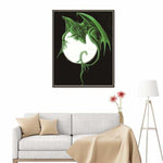 Full Drill - 5D DIY Diamond Painting Kits Fantasy Green Dragon Baby - NEEDLEWORK KITS