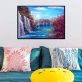 Full Drill - 5D DIY Diamond Painting Kits Beautiful Forest Waterfall - NEEDLEWORK KITS