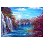 Full Drill - 5D DIY Diamond Painting Kits Beautiful Forest Waterfall - NEEDLEWORK KITS