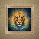 Full Drill - 5D DIY Diamond Painting Kits Fantastic Animal Lion Starry Sky - NEEDLEWORK KITS