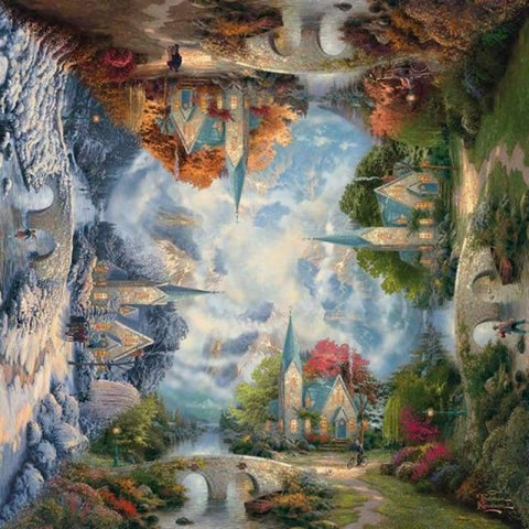 Full Drill - 5D DIY Diamond Painting Kits Fantasy Dream Magic Forest House - NEEDLEWORK KITS