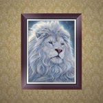 Full Drill - 5D DIY Diamond Painting Kits Fantastic White Lion - NEEDLEWORK KITS