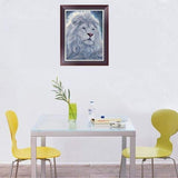 Full Drill - 5D DIY Diamond Painting Kits Fantastic White Lion - NEEDLEWORK KITS