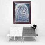 Full Drill - 5D DIY Diamond Painting Kits Fantastic White Lion - NEEDLEWORK KITS