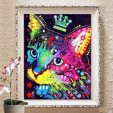 Full Drill - 5D Diamond Painting Kits Bedazzled Cat King - 3