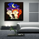 Full Drill - 5D Diamond Painting Kits Cartoon Cute Cats 