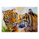 Full Drill - 5D Diamond Painting Kits Couple Tiger in Love -