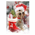 Full Drill - 5D Diamond Painting Kits Cute Dog Christmas - 3