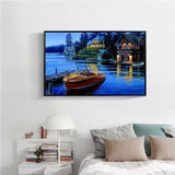 Full Drill - 5D Diamond Painting Kits Dream Night Boats 