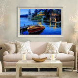 Full Drill - 5D Diamond Painting Kits Dream Night Boats 