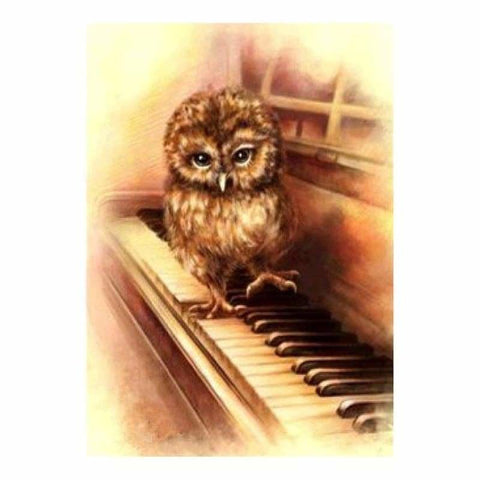 Full Drill - 5D Diamond Painting Kits Warm And Lovely Owl on