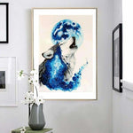 Full Drill - 5D Diamond Painting Kits Watercolor Wolf Full 