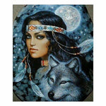 Full Drill - 5D Diamond Painting Moon Beauty & Animal - 3