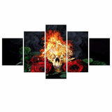 Full Drill - 5D DIY Diamond Painting Kits 5pcs Fire skull 