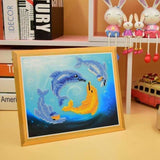 Full Drill - 5D DIY Diamond Painting Kits Carton Dolphins in