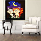 Full Drill - 5D Diy Diamond Painting Kits Cartoon Cat With 