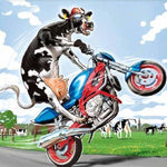 Full Drill - 5D DIY Diamond Painting Kits Cartoon Funny Cow 