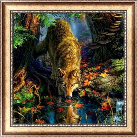 Full Drill - 5D DIY Diamond Painting Kits Cartoon Wolf