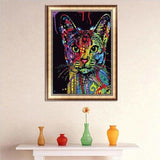 Full Drill - 5D DIY Diamond Painting Kits Colorful Cute Cat 