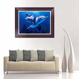 Full Drill - 5D DIY Diamond Painting Kits Cute Dolphins in 