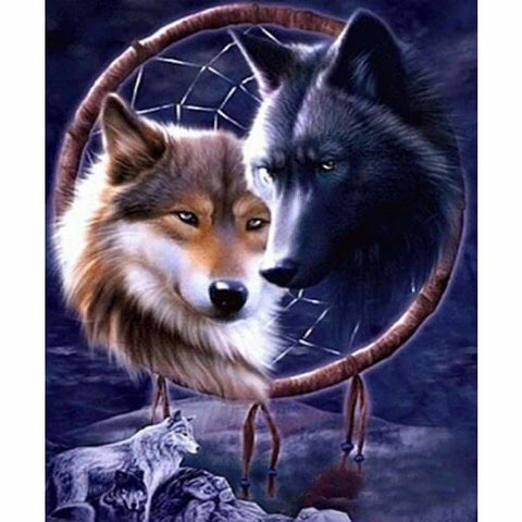 Full Drill - 5D DIY Diamond Painting Kits Dream Catcher Wolf