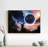 Full Drill - 5D DIY Diamond Painting Kits Dream Moon Deer - 