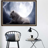 Full Drill - 5D DIY Diamond Painting Kits Dream White Wolf 