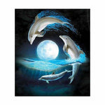 Full Drill - 5D DIY Diamond Painting Kits Dreamy Dolphins 