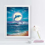 Full Drill - 5D DIY Diamond Painting Kits Dreamy Moon Sea 