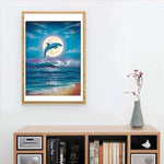 Full Drill - 5D DIY Diamond Painting Kits Dreamy Moon Sea 