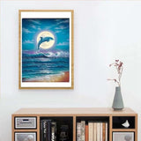 Full Drill - 5D DIY Diamond Painting Kits Dreamy Moon Sea 