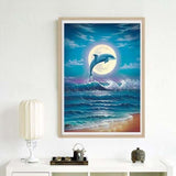 Full Drill - 5D DIY Diamond Painting Kits Dreamy Moon Sea 