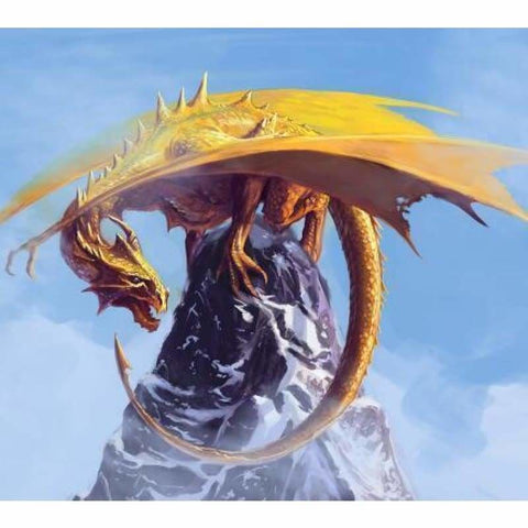 Full Drill - 5D DIY Diamond Painting Kits Gold Flying Dragon