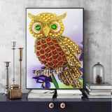 Full Drill - 5D DIY Diamond Painting Kits Gold Owl - 3