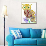 Full Drill - 5D DIY Diamond Painting Kits Gold Owl - 3