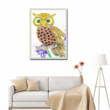 Full Drill - 5D DIY Diamond Painting Kits Gold Owl - 3