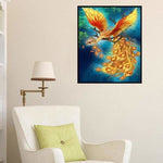 Full Drill - 5D DIY Diamond Painting Kits Gold Phoenix on 