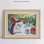 Full Drill - 5D DIY Diamond Painting Kits Hedgehog Christmas