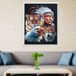 Full Drill - 5D DIY Diamond Painting Kits Indian Tiger Eagle