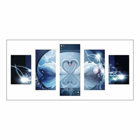 Full Drill - 5D DIY Diamond Painting Kits Multi Panel Swans 