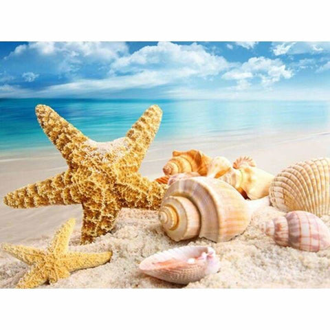 Full Drill - 5D DIY Diamond Painting Kits Shell Starfish 