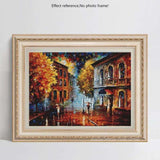 Full Drill - 5D DIY Diamond Painting Kits Street After Rain 