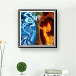 Full Drill - 5D DIY Diamond Painting Kits Water and Fire 