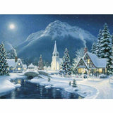 Full Drill - 5D DIY Diamond Painting Kits Winter Cartoon Landscape Snow - NEEDLEWORK KITS