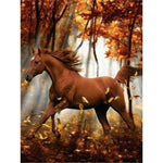 Full Drill - 5D DIY Diamond Painting Kits Autumn Forest Running Horse - NEEDLEWORK KITS